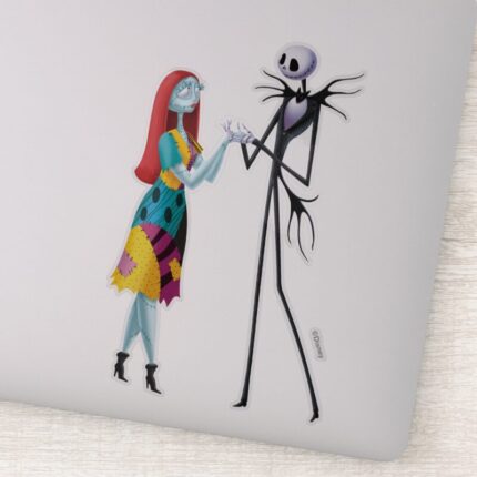 Jack And Sally Holding Hands Sticker