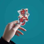 Japanese Women With Mask Sticker