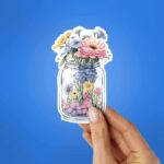 Jar Filled With Flowers Sticker