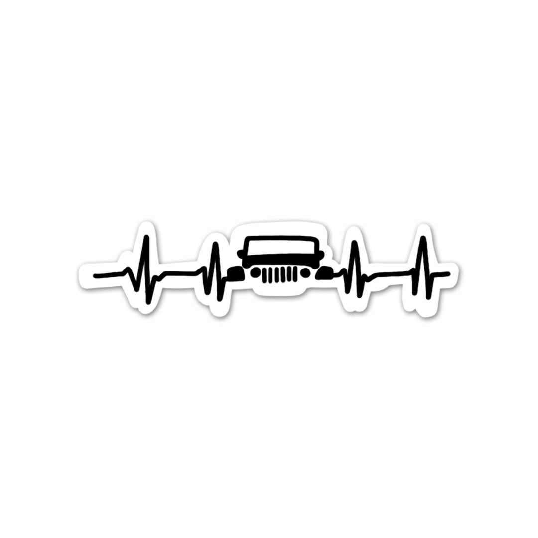 Jeep Heartbeat Sticker