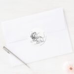 Jerry Bashful Sketch Classic Round Sticker