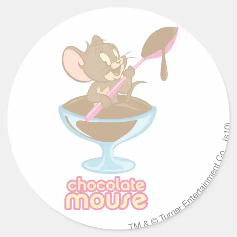 Jerry Chocolate Mouse Classic Round Sticker