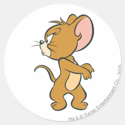 Jerry Looking Back Annoyed Classic Round Sticker