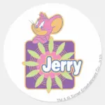 Jerry Neon Mouse Classic Round Sticker