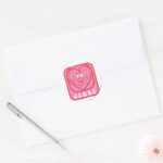 Jerry Pink Hearts Classic Round Sticker