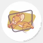Jerry Running Scared Classic Round Sticker
