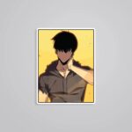 Jin Woo Minimalist In Yellow Anime Stickers