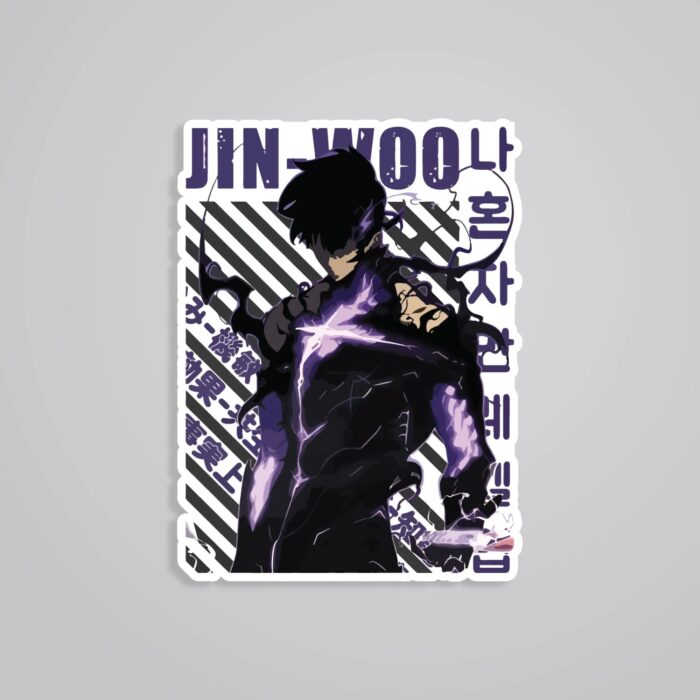 Jin Woo In Purple Anime Stickers
