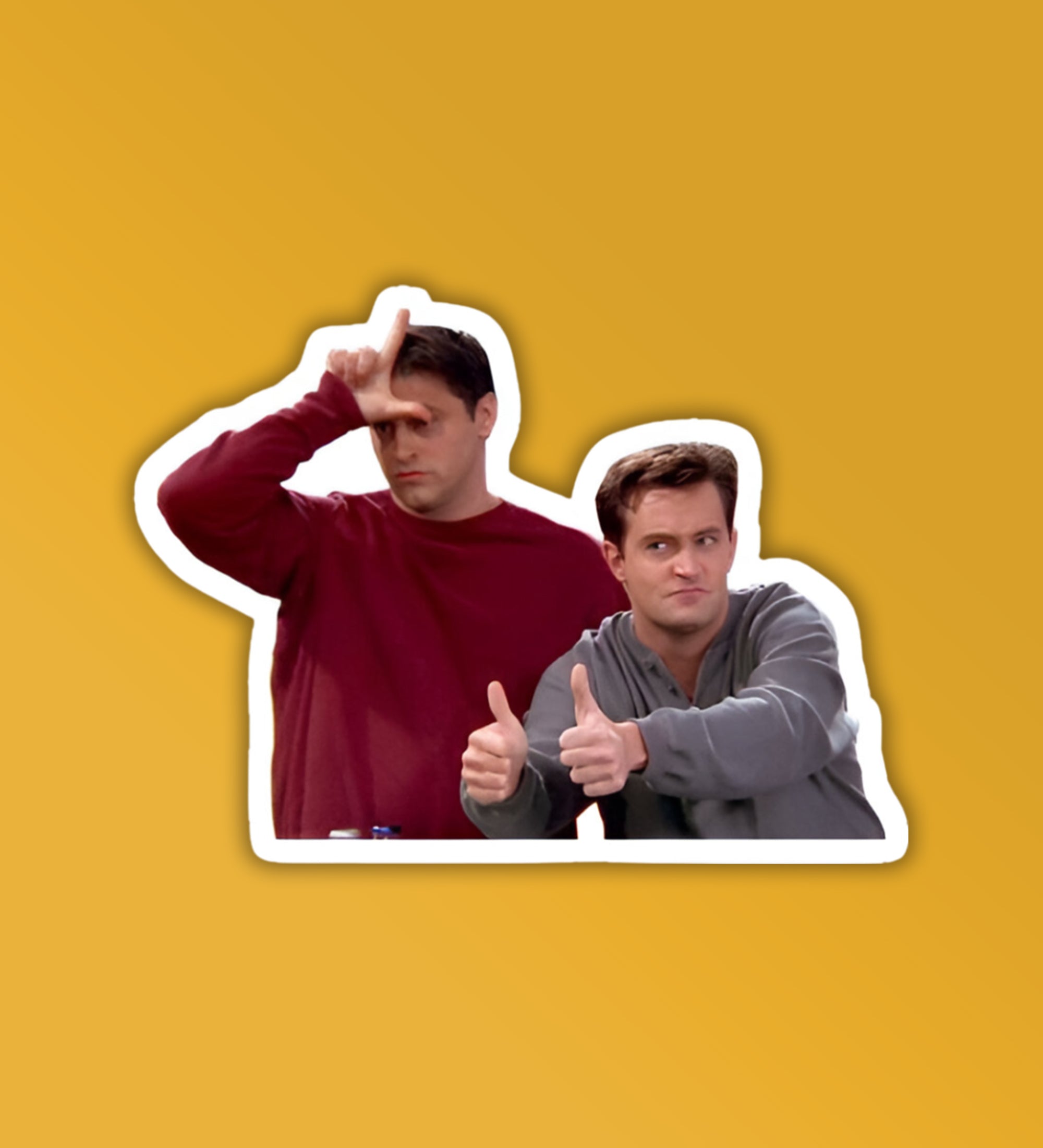 Joey And Chandler Friends Laptop Mobile Sticker