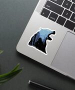 John Snow Wolf Sticker