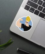 Johnny Bravo Biceps Sticker