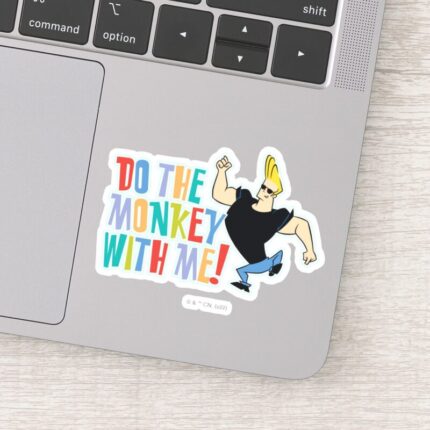 Johnny Bravo Do The Monkey With Me Sticker