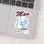 Johnny Bravo Man Im Pretty Retro Graphic Sticker