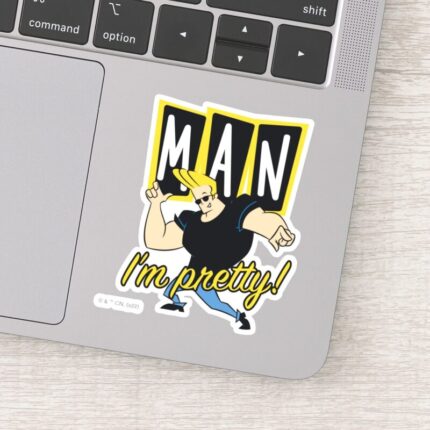 Johnny Bravo Man Im Pretty Sticker
