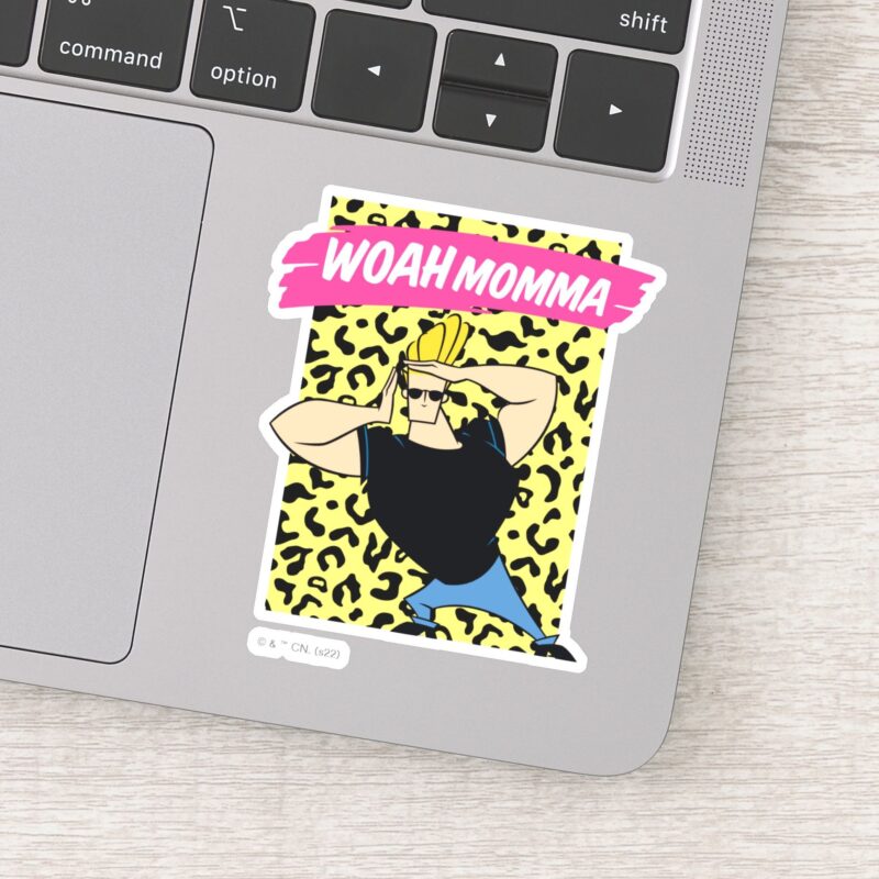 Johnny Bravo Woah Momma Sticker