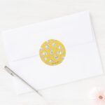 Johnny Bravo Characters Pattern Classic Round Sticker