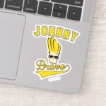 Johnny Bravo Collegiate Graphic Sticker