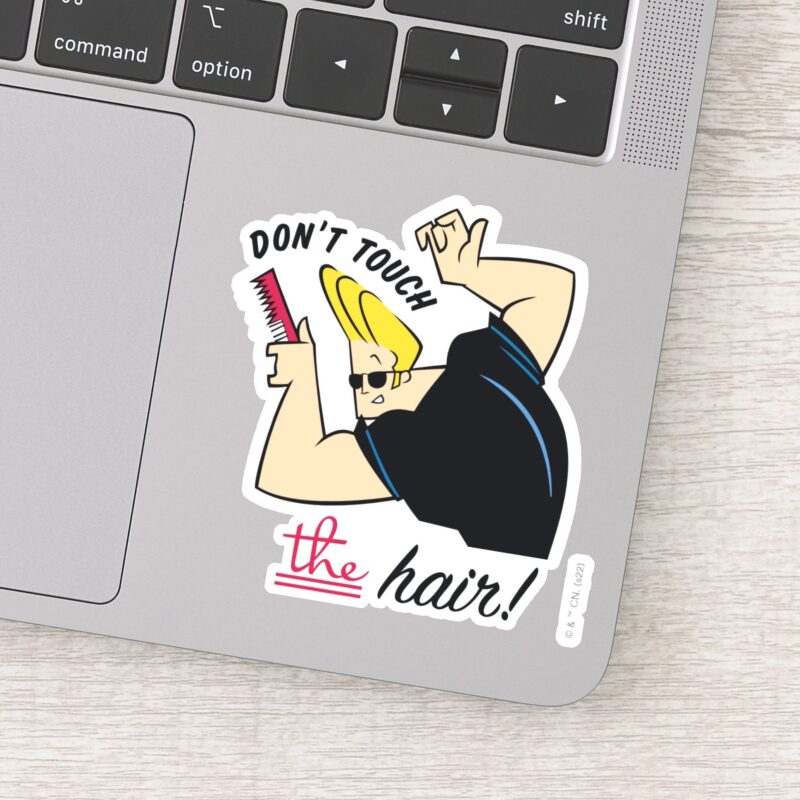 Johnny Bravo Comb Dont Touch The Hair Sticker
