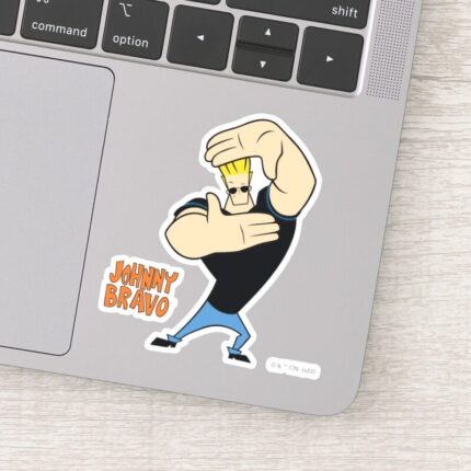 Johnny Bravo Picture Frame Pose Sticker