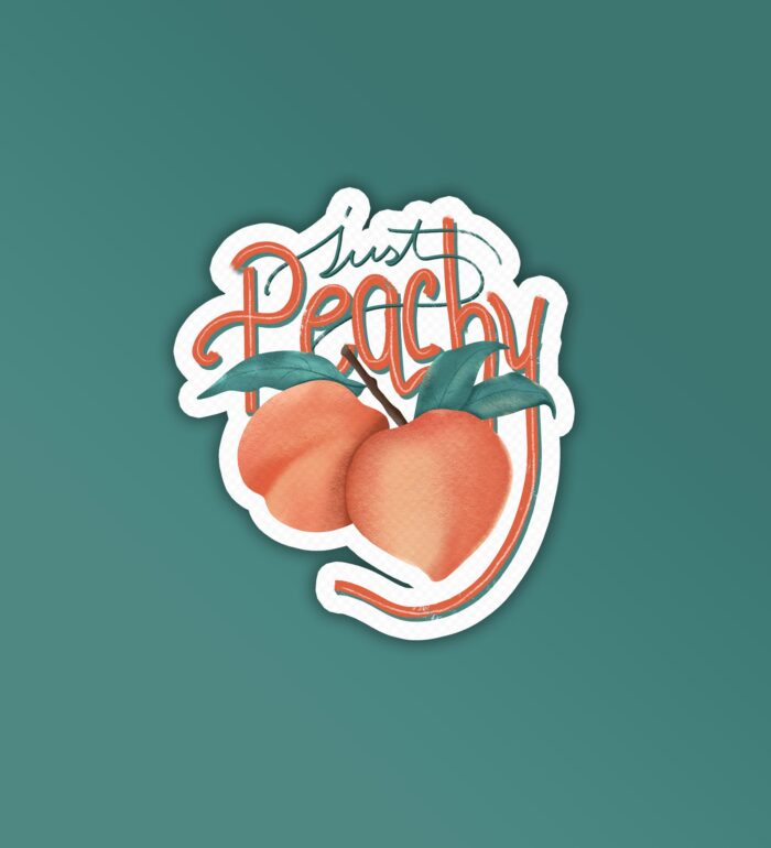 Just Peachy Laptop Mobile Stickers