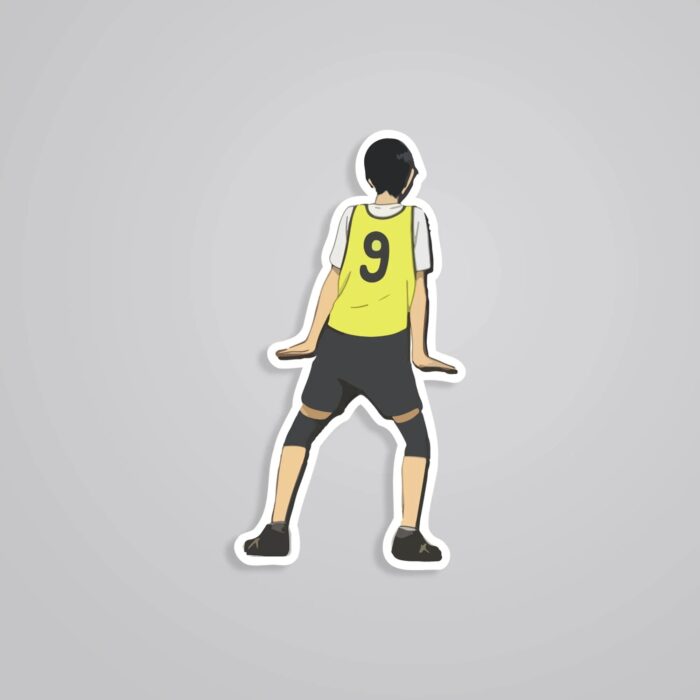 Kageyama Number 9 Yellow Jersey Anime Stickers