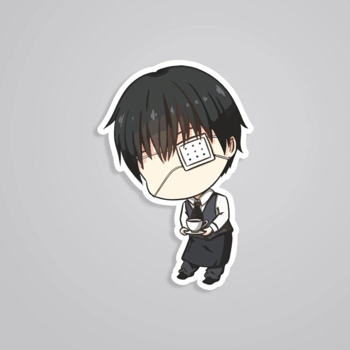Kankei Ken Waiter Chibi Anime Stickers