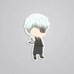 Kankei Ken White Hair Chibi Anime Stickers