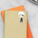 Kankei Ken White Hair Chibi Anime Stickers