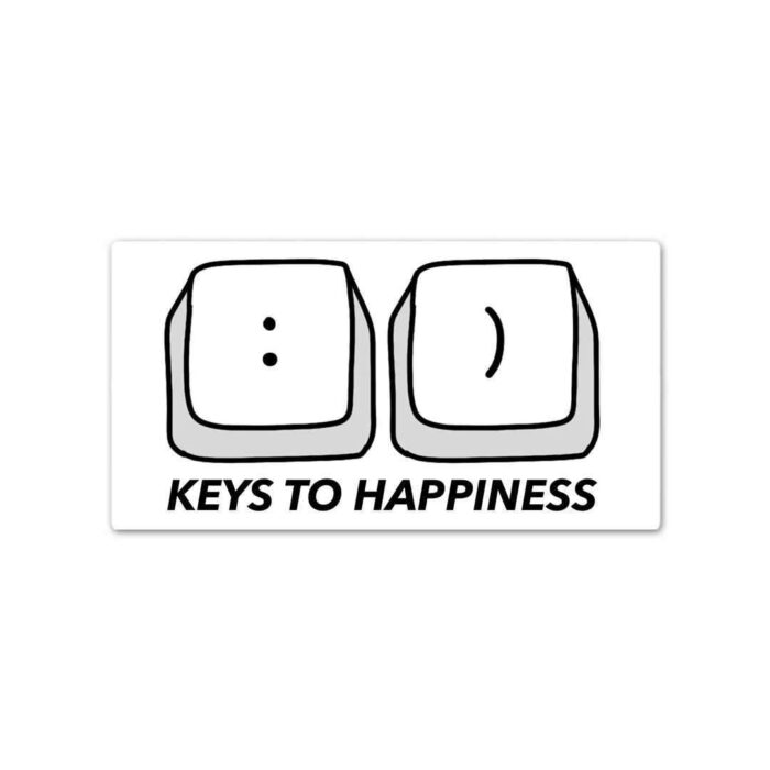 Keys To Happiness Sticker