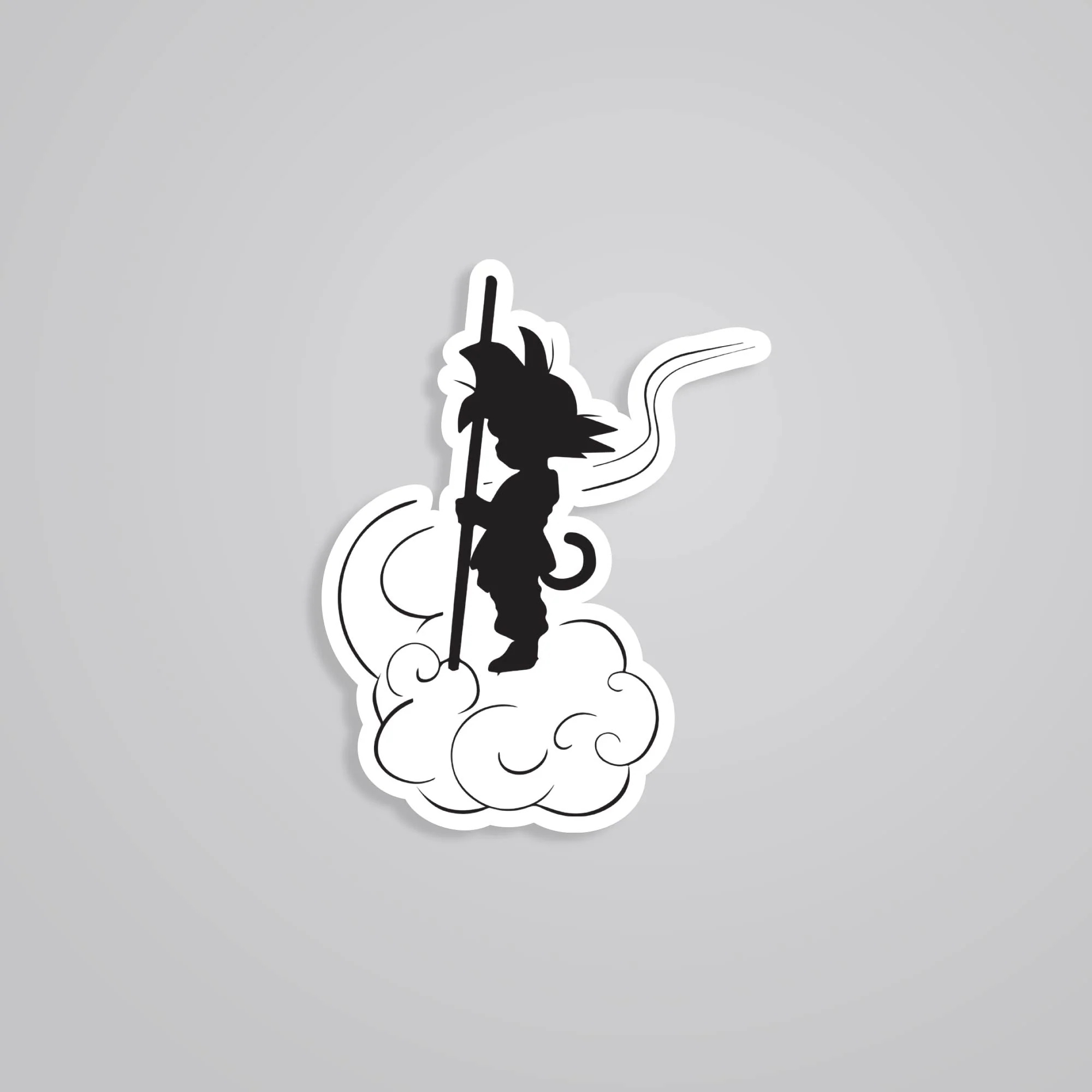 Kid Goku On Nimbus Anime Stickers