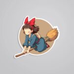 Kiki On Her Broom Anime Stickers