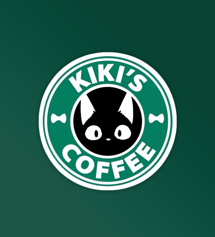 Kikis Coffee Laptop   Mobile Stickers