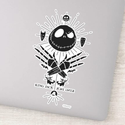 King Jack Skellington Vintage Tarot Graphic Sticker