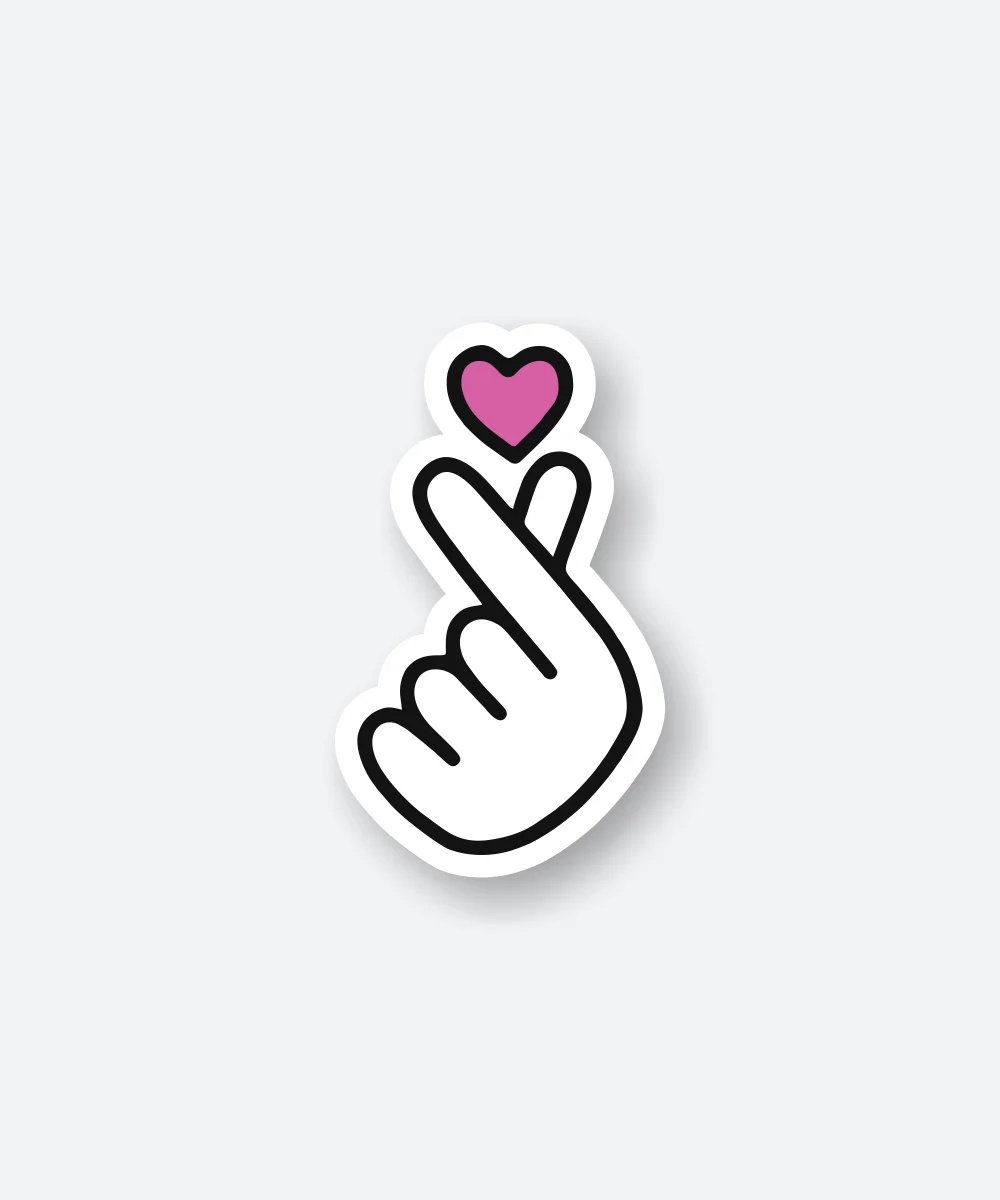 Korean Finger Heart Sticker
