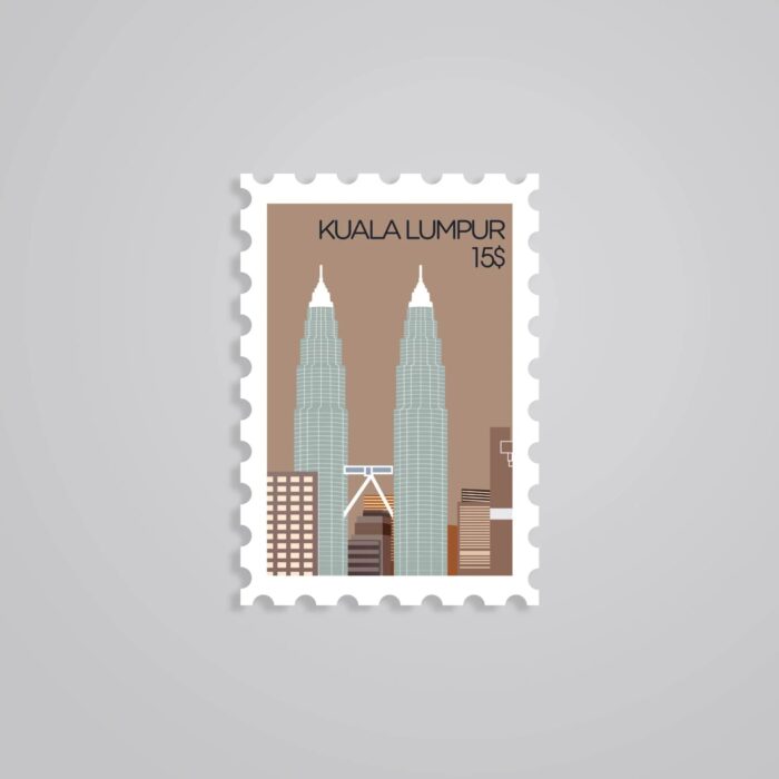 Kuala Lumpur Stamp Travels Stickers