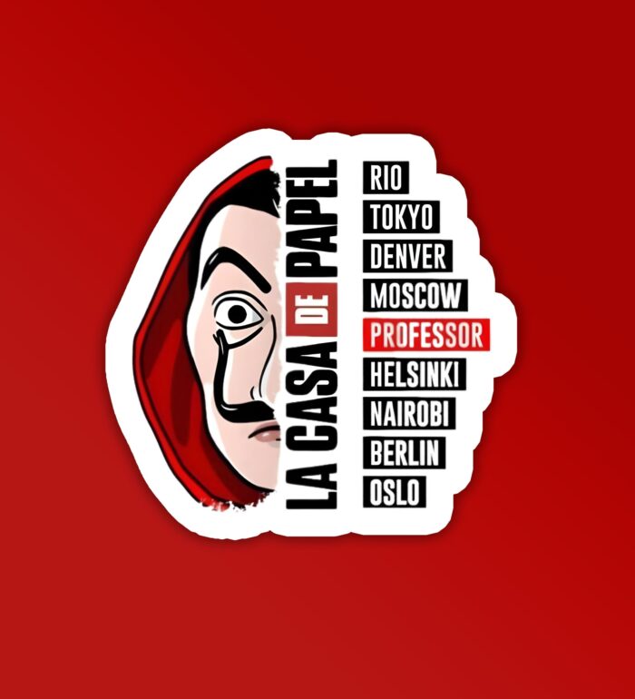 La Casa   Money Heist Laptop   Mobile Sticker