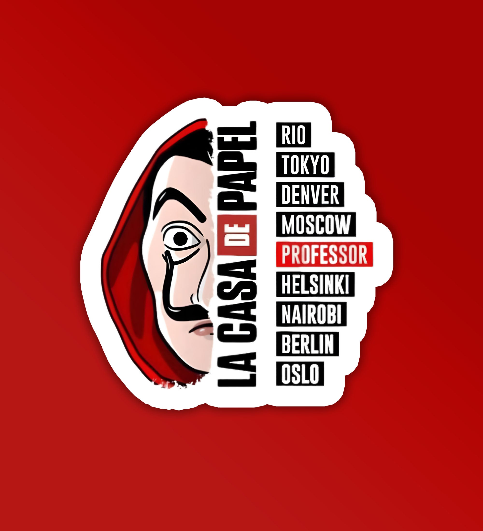 La Casa   Money Heist Laptop   Mobile Sticker