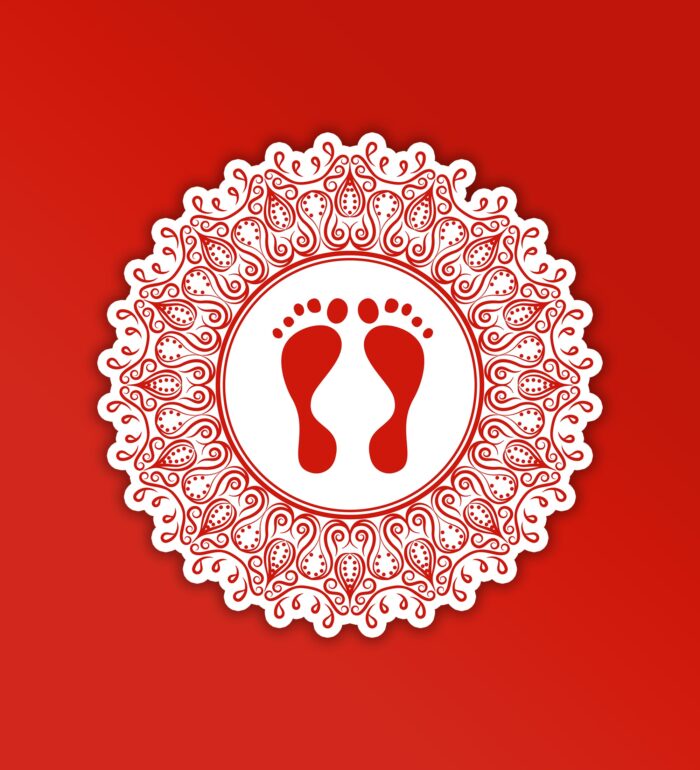 Lakshmi Footsteps   Diwali Sticker