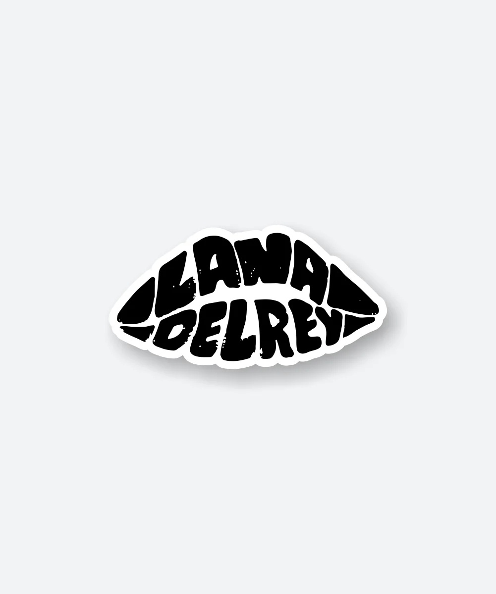 Lana Del Rey Lip Name Sticker Lana Del Rey Lip Name Sticker