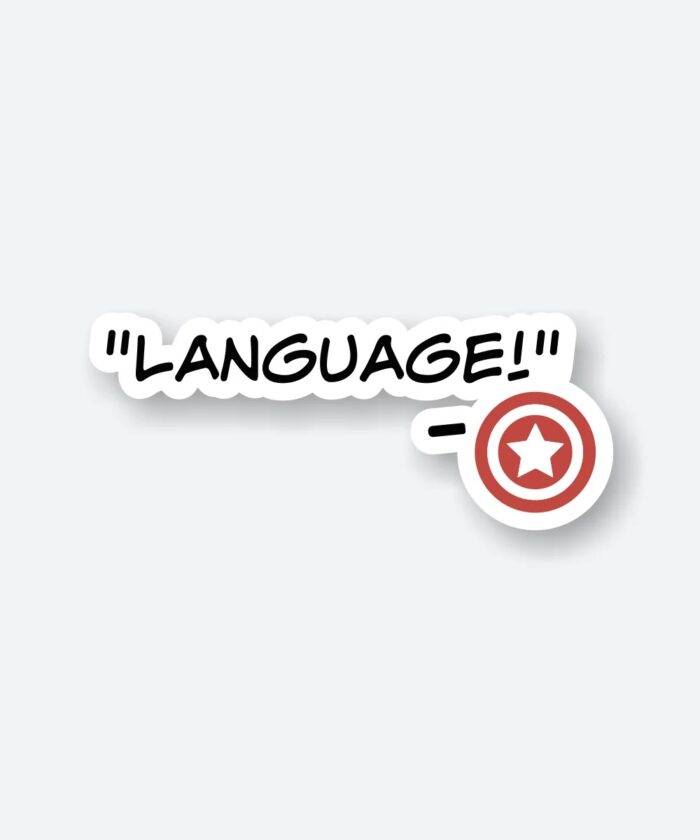 Language Captain America Shield Sticker