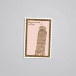 Leaning Tower Of Pisa Stamp Travels Stickers