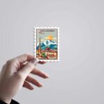 Leh Ladakh Mountain Post Stamp Travels Stickers