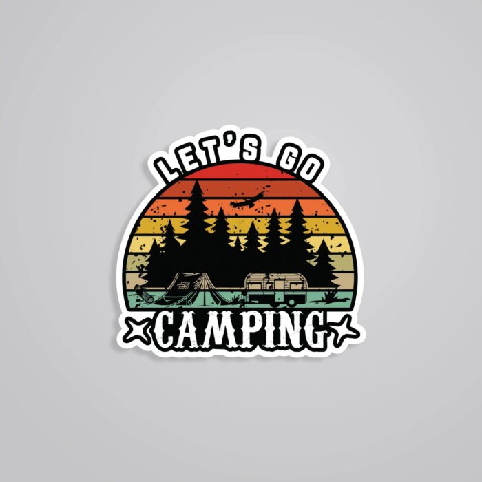 Lets Go Camping Travels Stickers