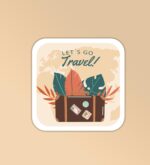 Lets Go Travel Sticker