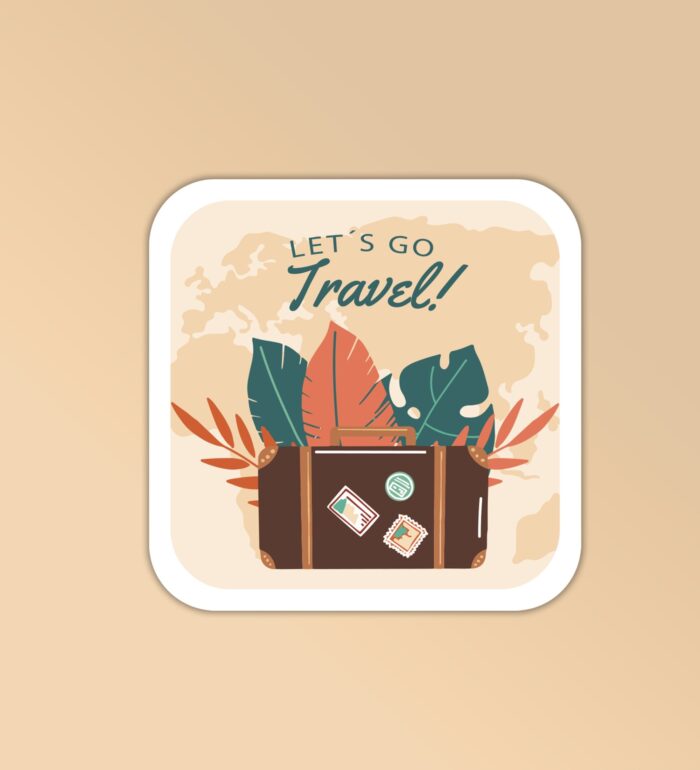 Lets Go Travel Sticker
