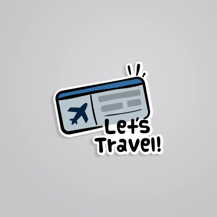 Lets Travel Travels Stickers