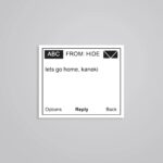 Lets Go Home Kaneki Anime Stickers