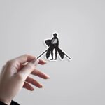 Levi Silhouette Anime Stickers