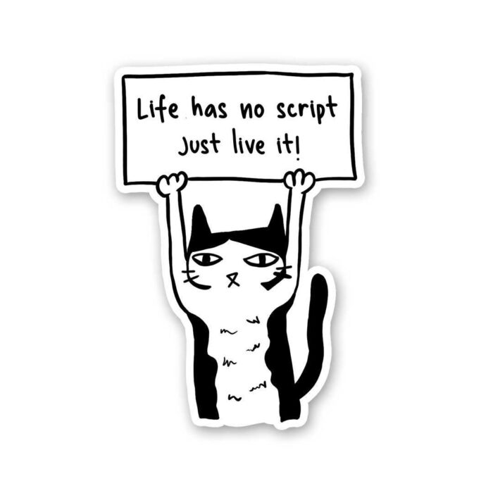 Life Has No Script Just Live It Sticker
