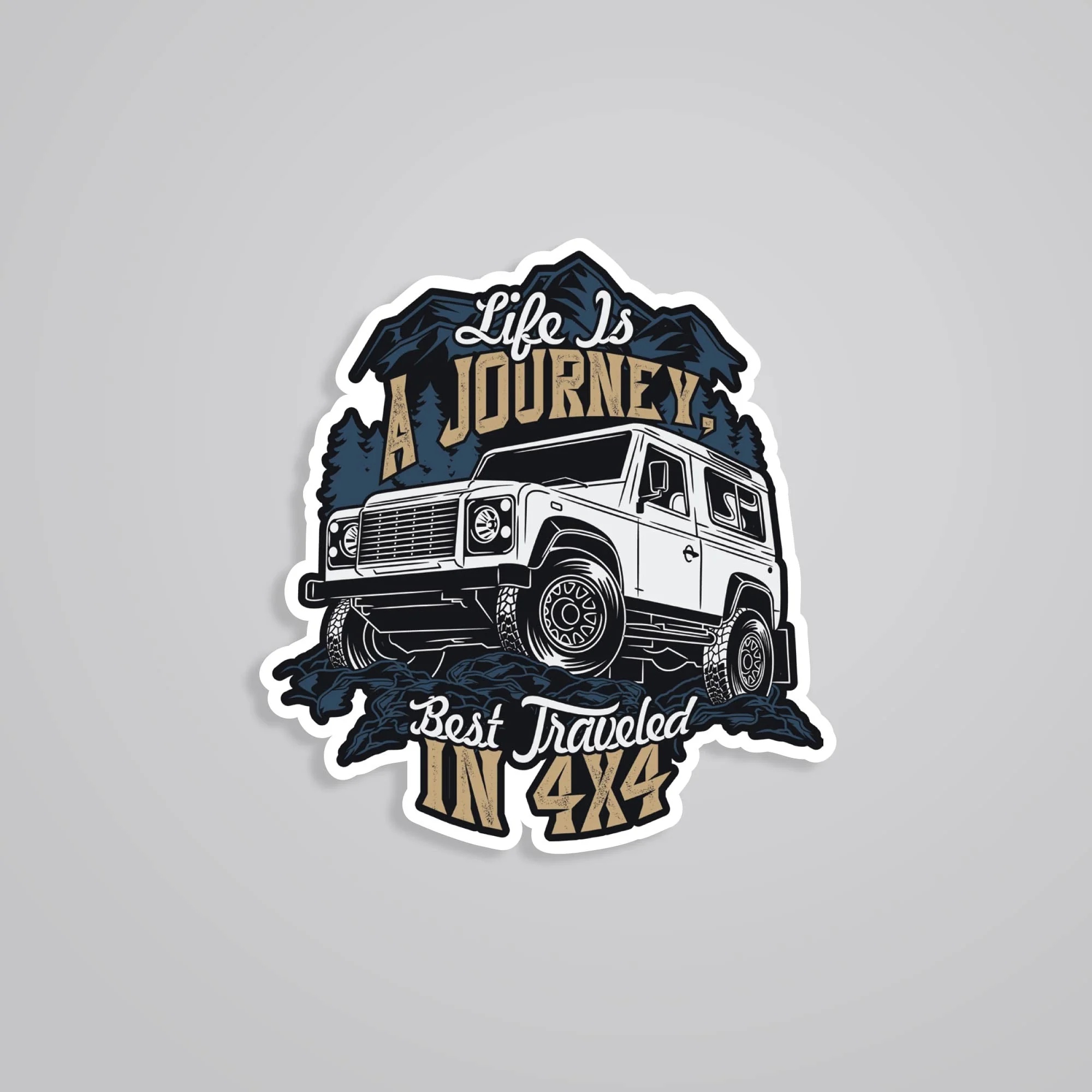Life Is A Journey Best Traveled In 4×4 Travels Stickers